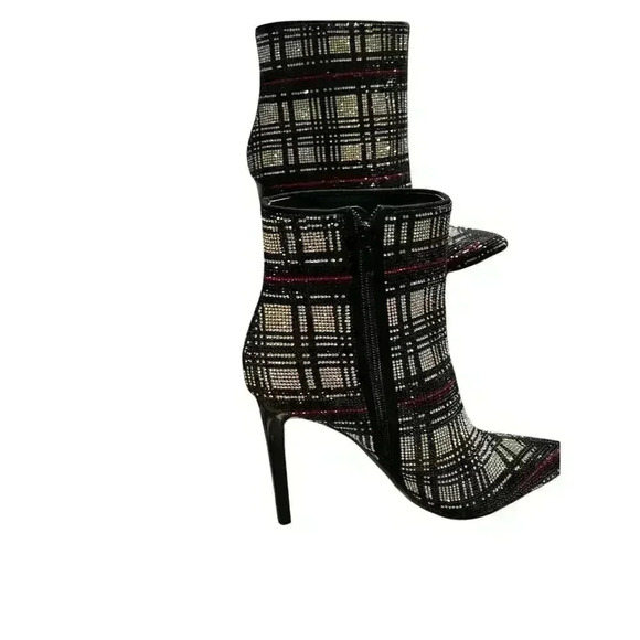 INC Womens Reisa4 Rhinestone Plaid Booties Shoes 5 M International Concepts - Picture 5 of 9